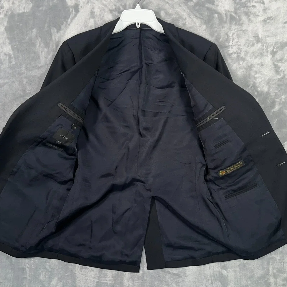 J Crew Ludlow Suit Jacket Mens 36S Loro Piana Wool Deep Navy Blue Blazer Slim